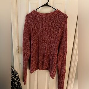 A red knitted sweater